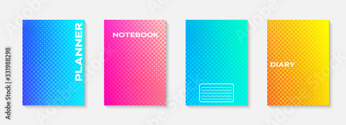 Minimal vector abstract cover notebook design. Planner and diary cover for print. Abstract design for copybook brochures and school books. Notebook paper. Brochure, book, magazine template.