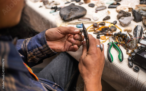 The hands of a artisan making a great piece