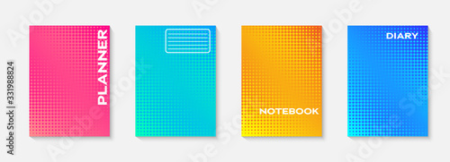Minimal vector abstract cover notebook design. Planner and diary cover for print. Abstract design for copybook brochures and school books. Notebook paper. Brochure, book, magazine template.