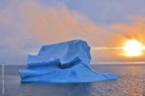 Melting iceberg in Arctic ocean