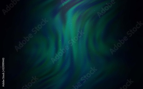 Dark Green vector background with astronomical stars. Shining colored illustration with bright astronomical stars. Best design for your ad, poster, banner.