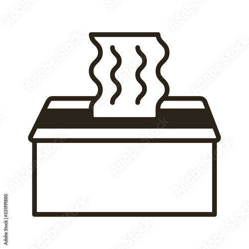 damp cloths box line style icon