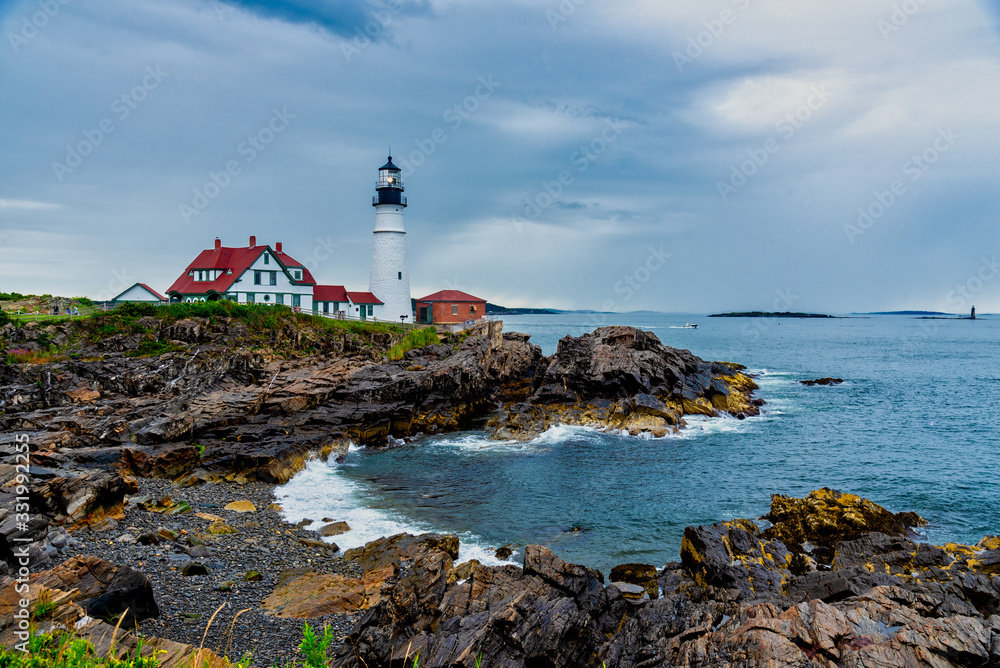 Amazing view of Portland Head Lighthouse Portland Maine USA
