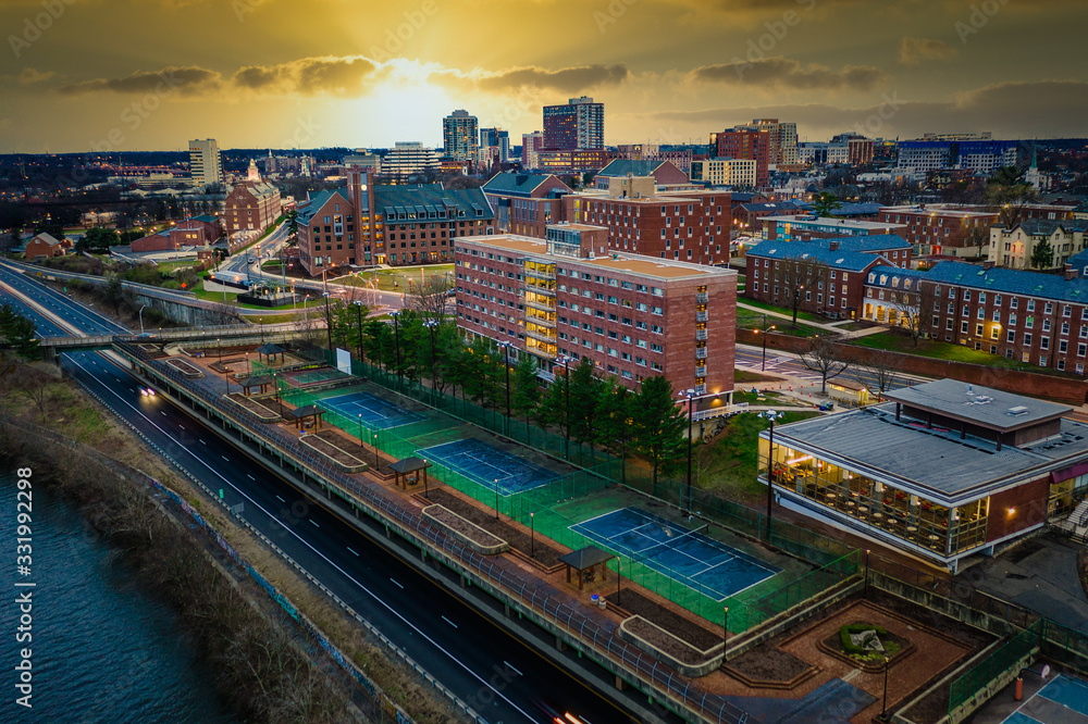 Aerial of Rutgers New Brunswick New Jersey Aerial of Rutgers New Brunswick New Jersey