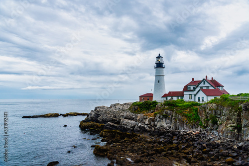 Amazing view of Portland Head Lighthouse Portland Maine USA