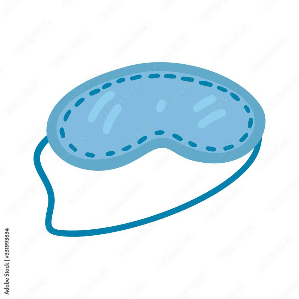Sleep mask. Blue cute sleeping mask. Vector cartoon illustration Sleep mask. Blue cute sleeping mask. Vector cartoon illustration