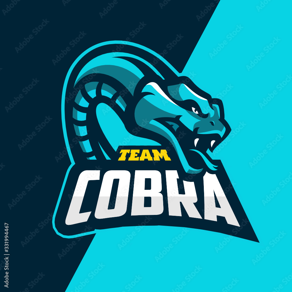 Cobra Mascot Esport Logo Design Vector with Modern Illustration Concept Style for Badge, Emblem and Tshirt Printing. Cobra Team Logo for sport and esport team.