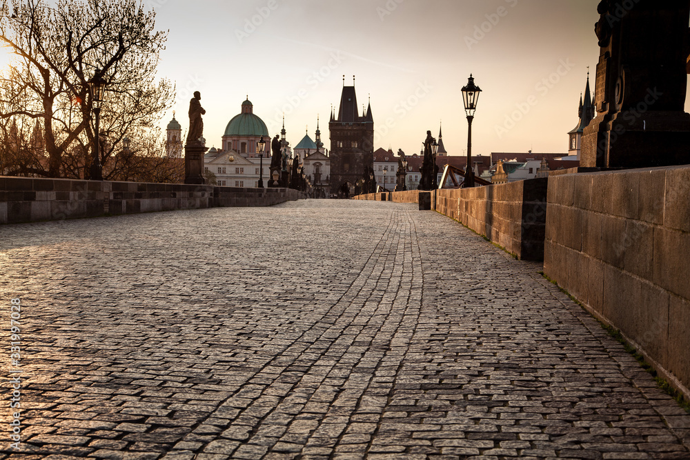 Obraz premium Charles Bridge in the morning, Prague