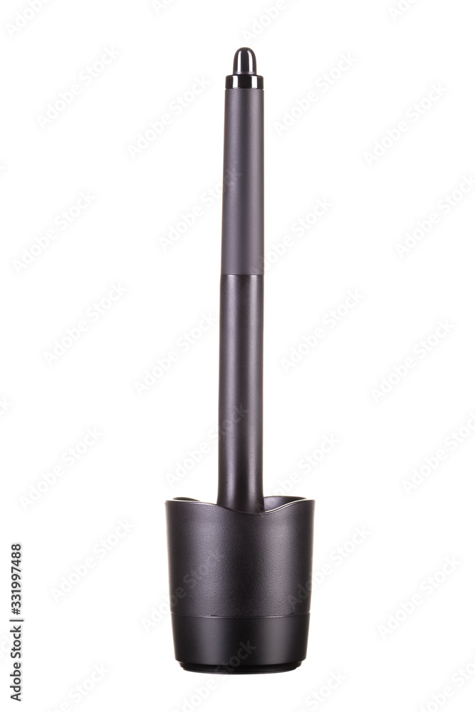 Digital graphic pen with stand isolated on white background with clipping path