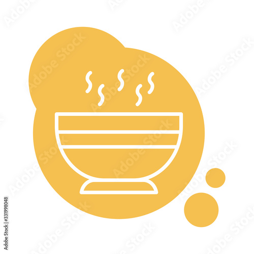 soup dish block style icon