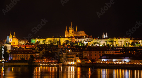 Prague Castle in the night © hardyuno