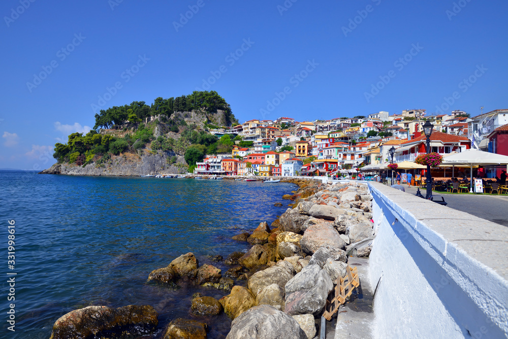 Fototapeta premium Parga cityscape, Greece