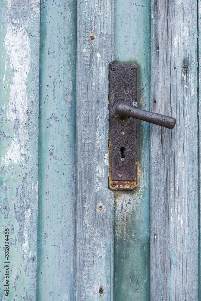 old weathered blue wooden door old weathered blue wooden door