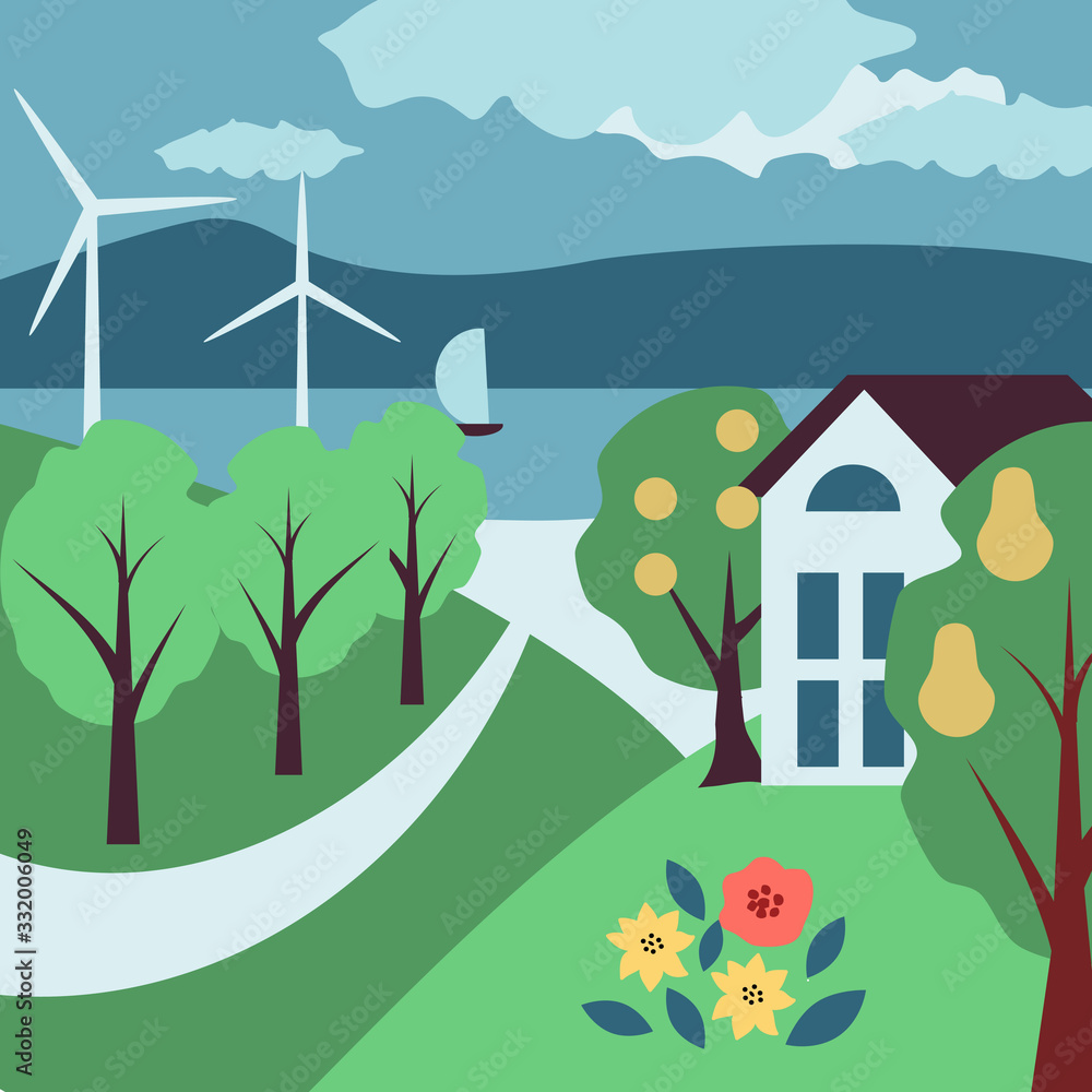 Nature landscape illustration Nature landscape illustration