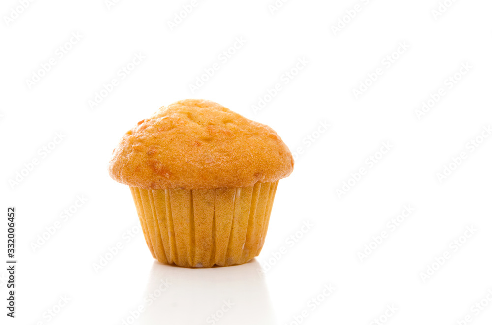 Carrot Muffin Isolated on White Horizontal Carrot Muffin Isolated on White Horizontal