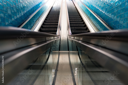 In between the escalator at a subway station in Porto, Portugal © Kizaru