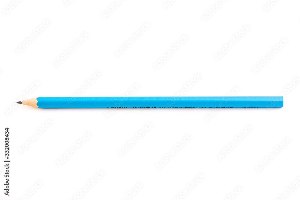 Pencil on white background close up Pencil on white background close up