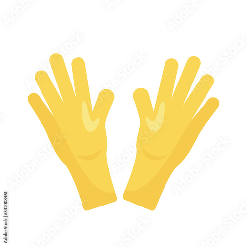 rubber gloves detaild style icon