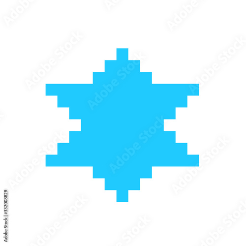 magen david star israel symbol symbol sign pixel