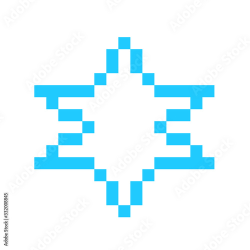 magen david star israel symbol symbol sign pixel