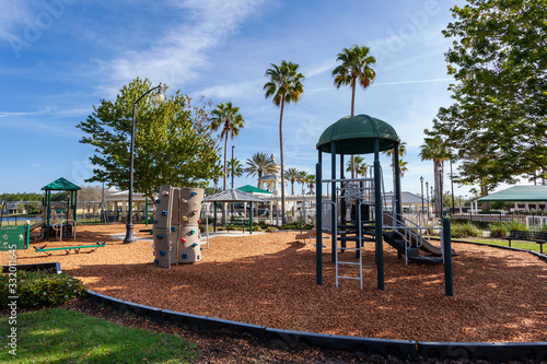 Metal playground for children to enjoy