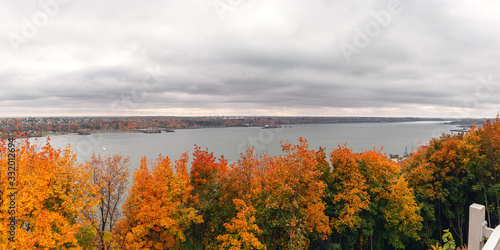 View on St Lawrence river in the fall