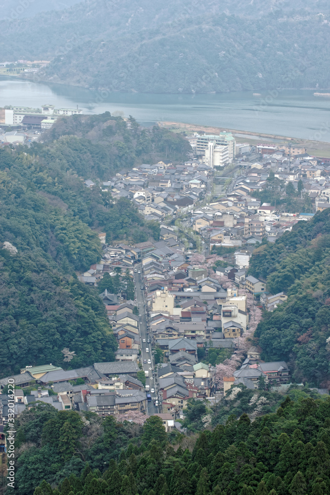 Townscape of kinosaki onsen in Toyooka city, Hyogo, Japan