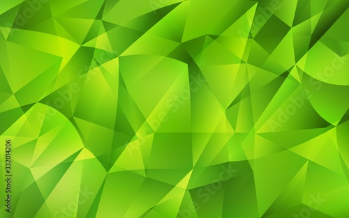 Light Green vector abstract mosaic background. Colorful illustration in polygonal style with gradient. Brand new style for your business design.