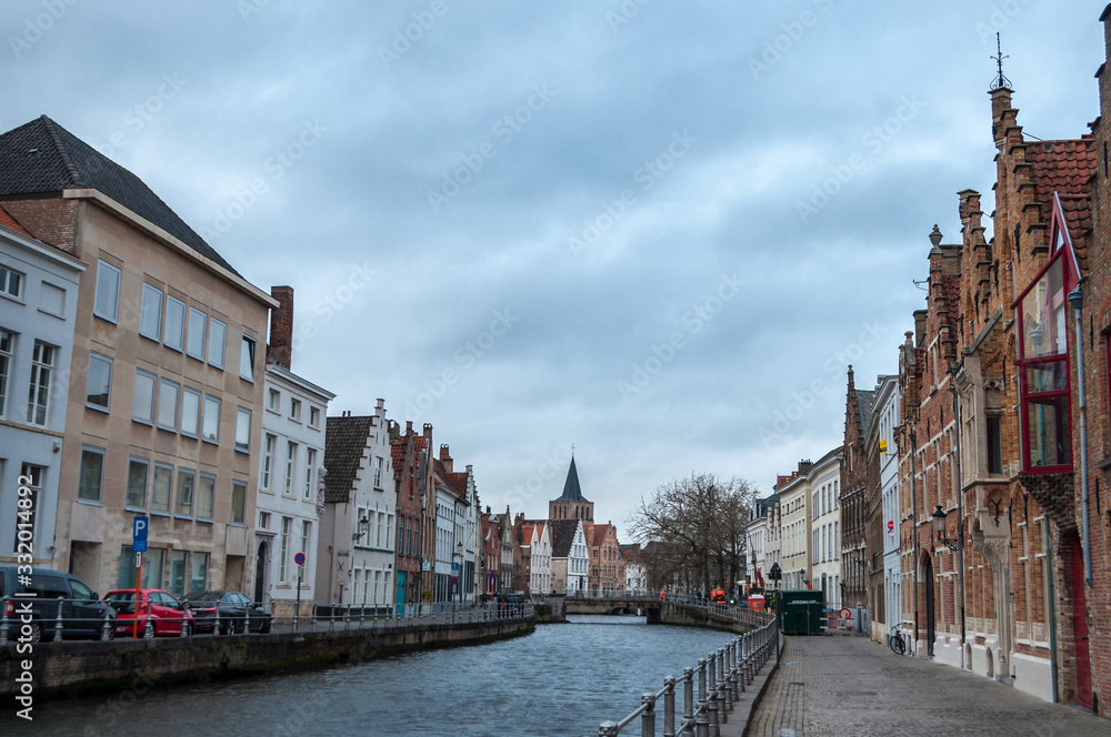 River between european houses 