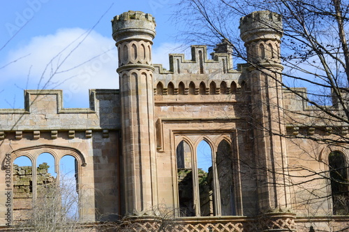 Foto Details of facade of Crawford Priory, Cupar, Fife, built early 18th century