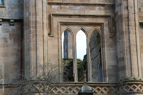 Fotobehang Details of facade of Crawford Priory, Cupar, Fife, built early 18th century