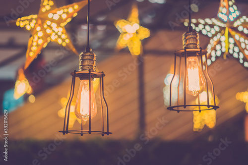 Retro edison light bulb decor