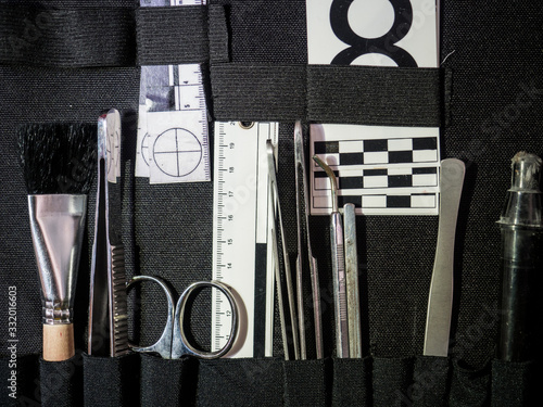 Forensic kit in the suitcase photo