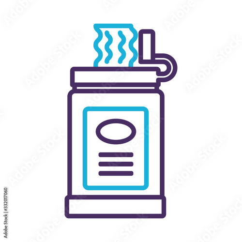 damp cloths box line style icon
