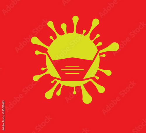 Coronavirus mit Atemschutzmaske - Konzept infizierte Person