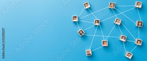 Teamwork, network and community concept. photo