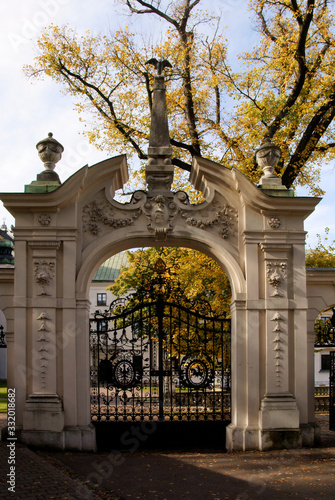 ornamental gate about Paulinites' church in Krakow