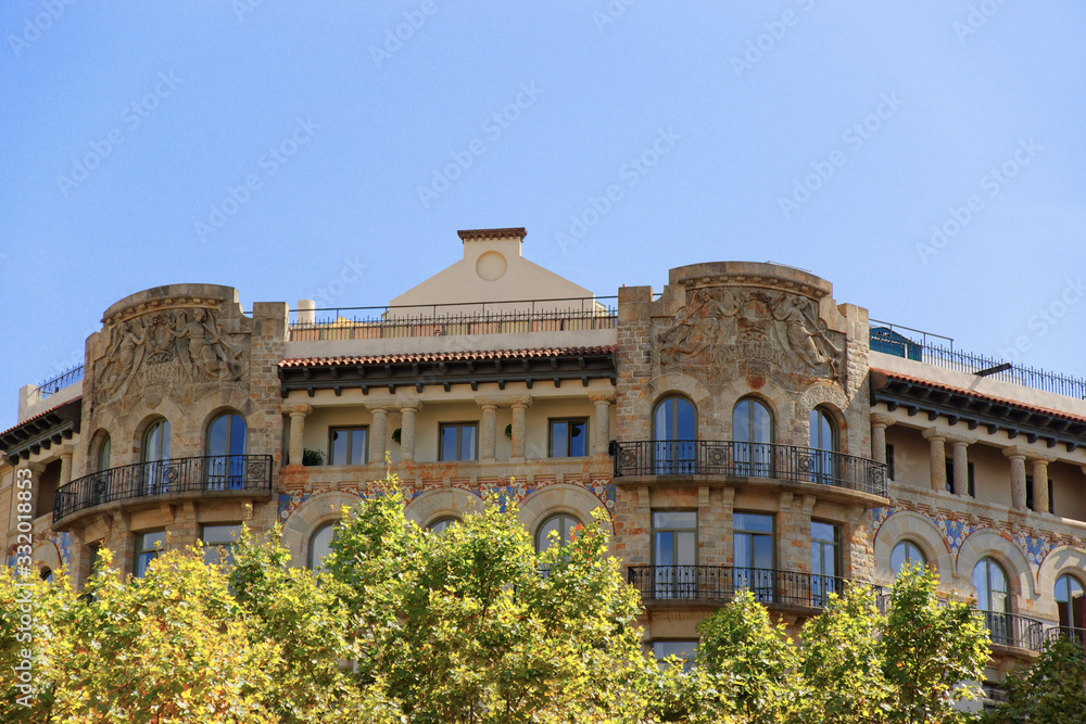 Decor of Building in Passeig de Gracia 33 in Barcelona