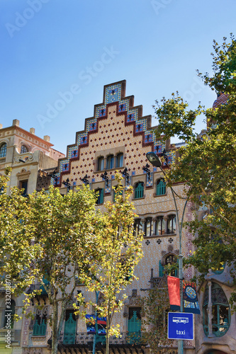 Casa Amatller in block of Discord in Eixample in Barcelona photo