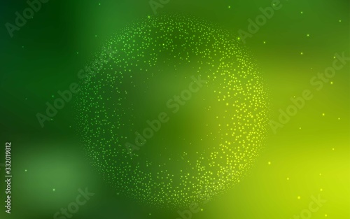 Light Green vector background with galaxy stars. Shining colored illustration with bright astronomical stars. Pattern for astrology websites.