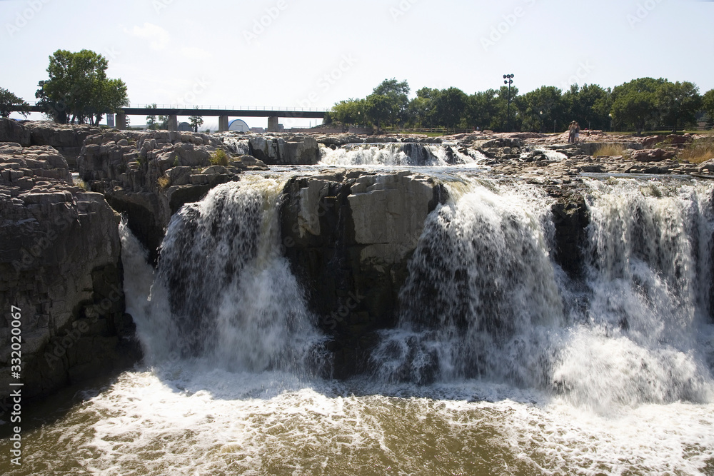 Sioux Falls Waterfall on the Big Sioux River, Sioux Falls, South Dakota Sioux Falls Waterfall on the Big Sioux River, Sioux Falls, South Dakota