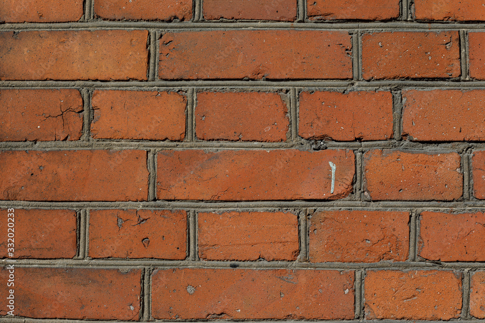 Obraz premium background from the surface of the red brickwork