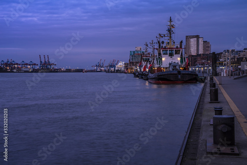 Pier in the harbor of Hamburg.