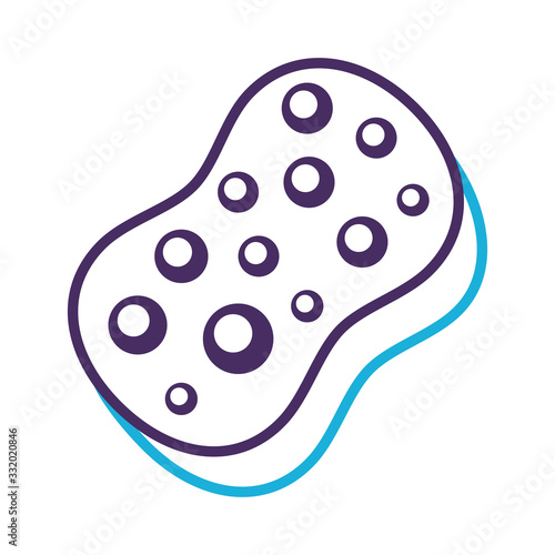 clean sponge line style icon