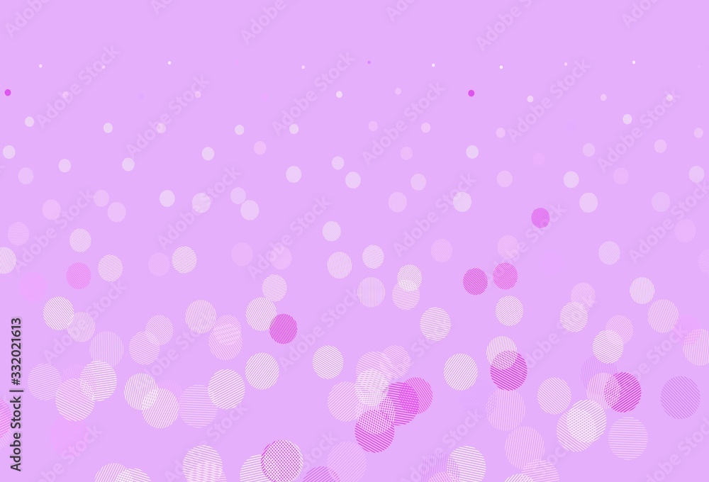 Light Purple, Pink vector layout with circle shapes. Light Purple, Pink vector layout with circle shapes.