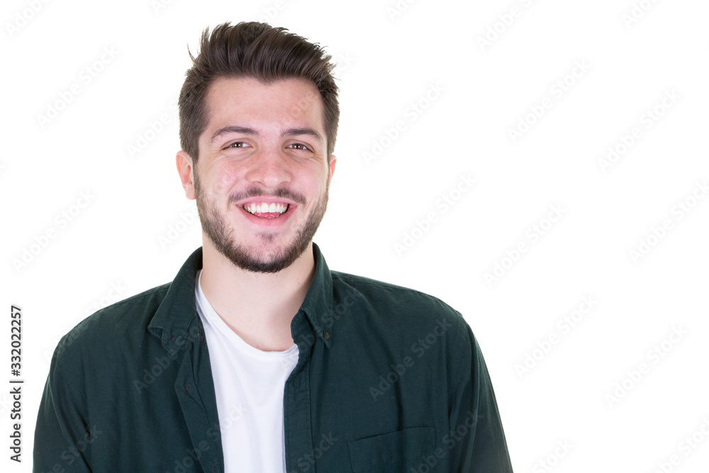 handsome smiling young man laughing joyful cheerful man in white background handsome smiling young man laughing joyful cheerful man in white background