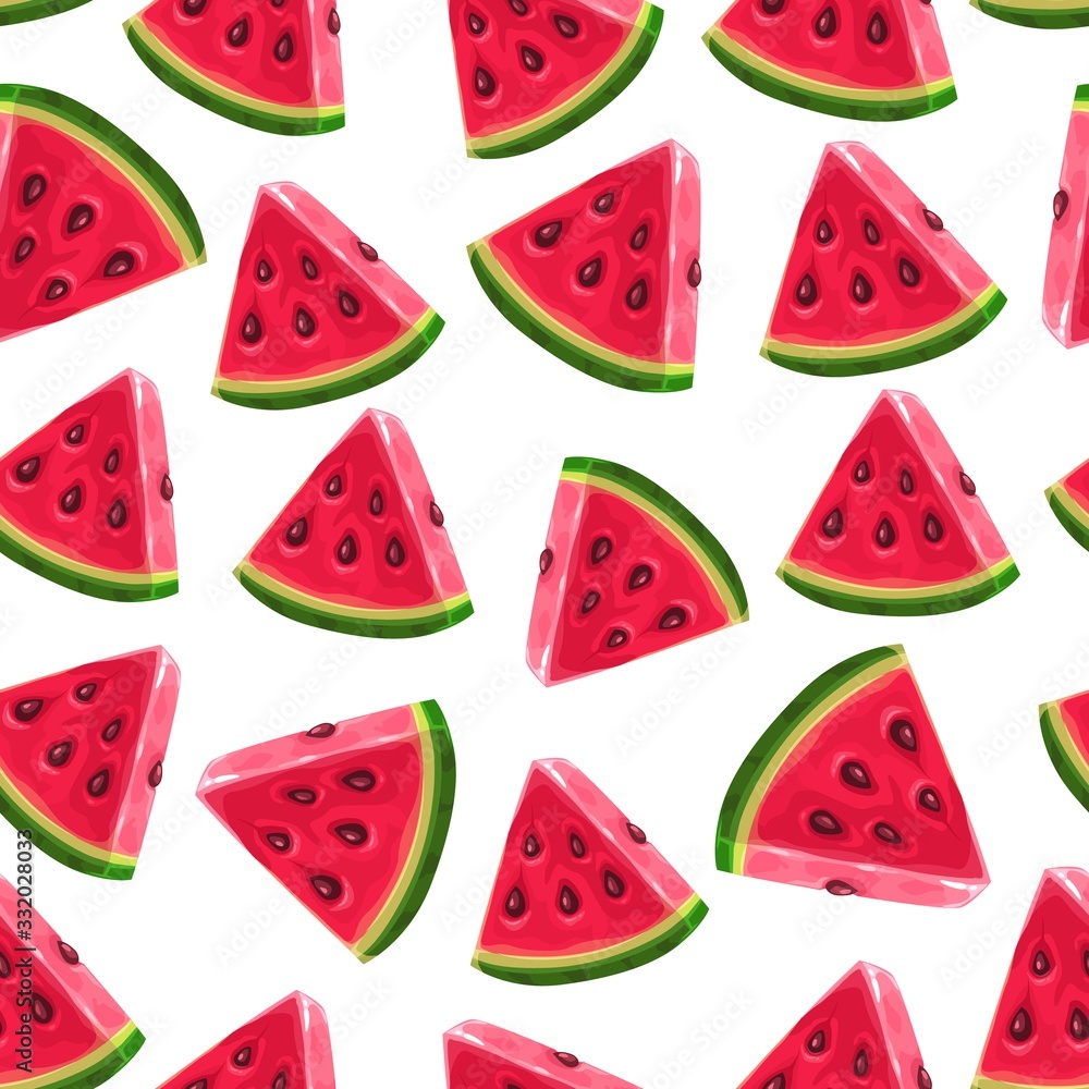 Watermelon slices seamless pattern Watermelon slices seamless pattern