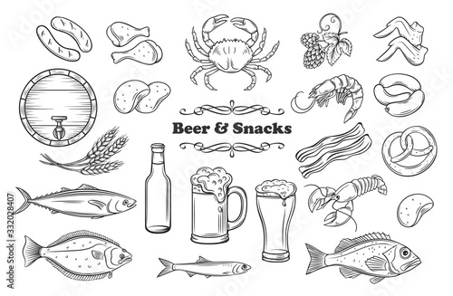Beer and snacks