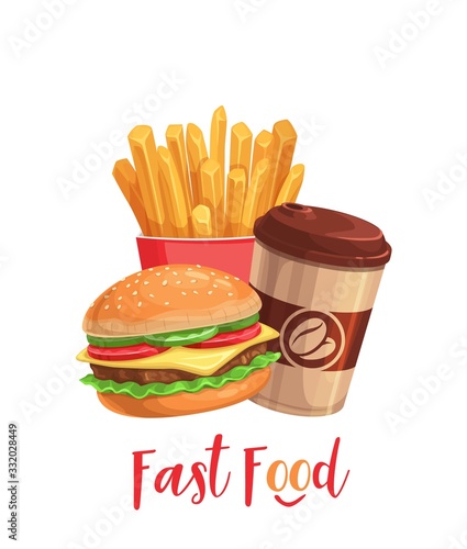 Fast food banner.