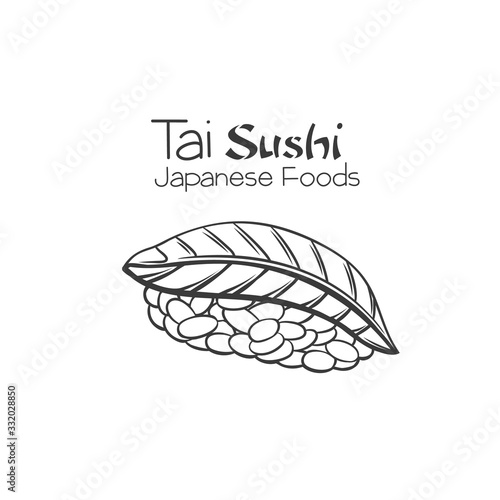 Tai sushi outline